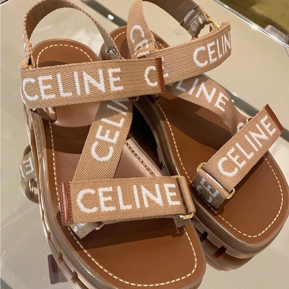 Celine Tan and White Sandals
